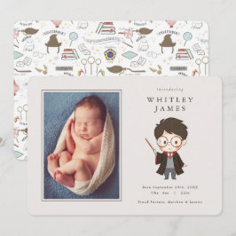 Simple Harry Potter Baby Birth Notice Inbjudningar