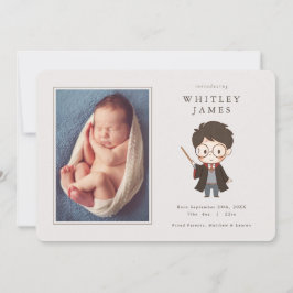 Simple Harry Potter Baby Birth Notice Inbjudningar