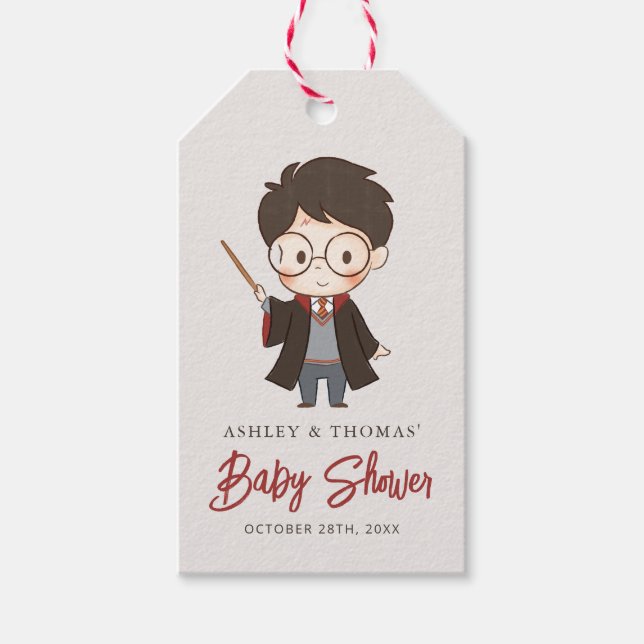 Simple Harry Potter Baby Shower Presentetikett (Framsidan)