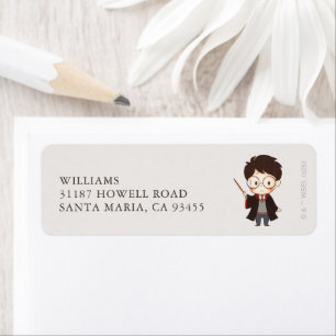 Simple Harry Potter Baby Shower Returadress Etikett