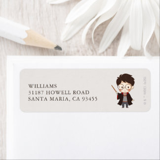 Simple Harry Potter Baby Shower Returadress Etikett