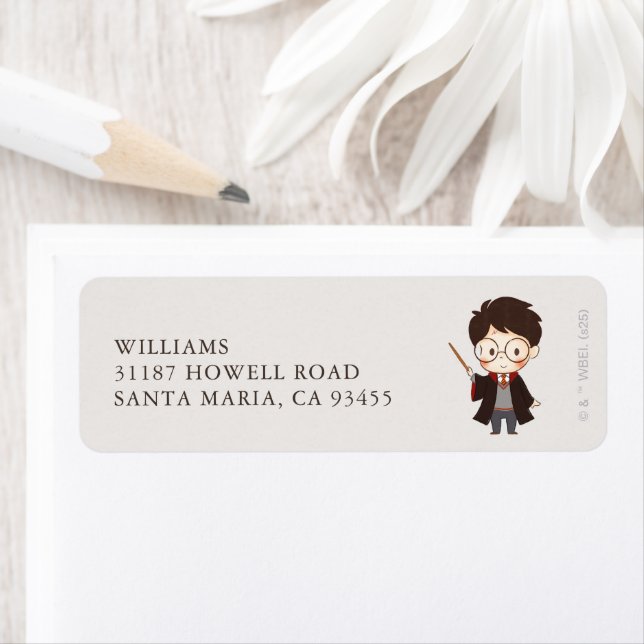 Simple Harry Potter Baby Shower Returadress Etikett (Insitu)