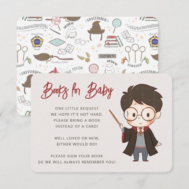 Simple Harry Potter Baby Shower Tilläggskort (Fram/baksida)