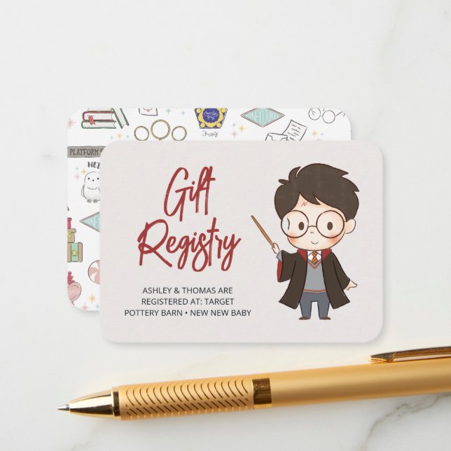 Simple Harry Potter Baby Shower Tilläggskort (Fram/Back In Situ)