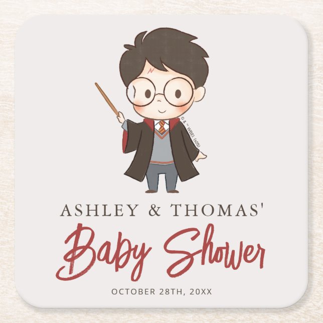Simple Harry Potter Baby Shower Underlägg Papper Kvadrat (Framsidan)