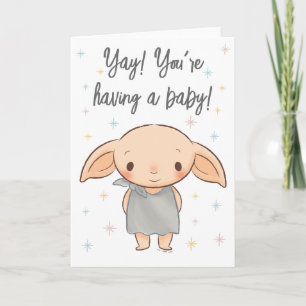 Simple Harry Potter - Dobby Baby Shower Kort