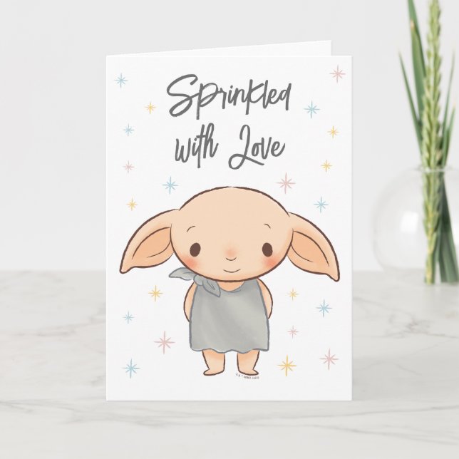 Simple Harry Potter - Dobby Baby Shower Kort (Framsida)