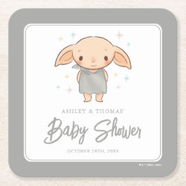 Simple Harry Potter - Dobby Baby Shower Underlägg Papper Kvadrat
