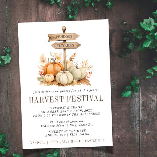 Simple Harvest Festival Pumpkin-inbjudan Inbjudningar