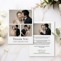 Simple Heart Modern Bröllop Photo Collage