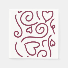 Simple Heart Mönster Pappersservett