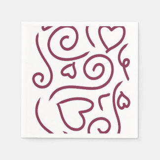 Simple Heart Mönster Pappersservett