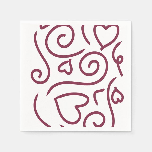 Simple Heart Mönster Pappersservett (Framsidan)