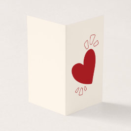 Simple Heart Platonic Valentine Notecard 25 pk Kort