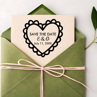 Simple Heart Save the Date Wedding Stämpel