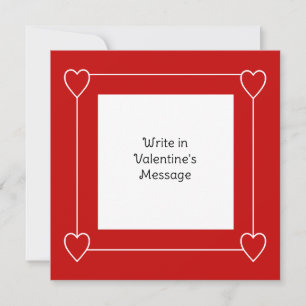 Simple Hearts Alla hjärtans dag Lägg till meddelan Julkort