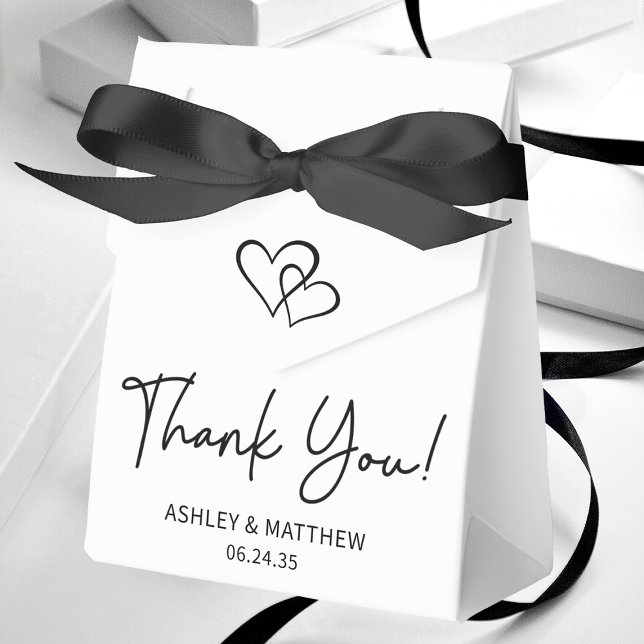 Simple Hearts Bröllop Tack Presentaskar (Skapare uppladdad)
