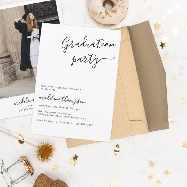 Simple High School Photo Studentfest Inbjudningar (Skapare uppladdad)