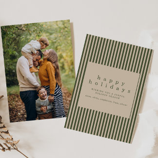 Simple Holiday Card with Photo Inbjudningar