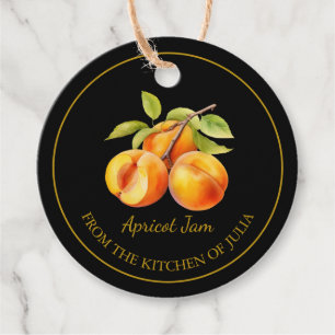 Simple Homemade Apricot Sylt hang Märkre l Black Gåvor Etiketter