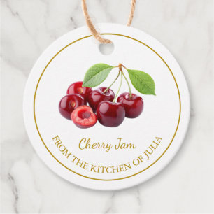 Simple Homemade Cherry Sylt hängMärkre Gåvor Etiketter