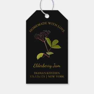 Simple Homemade Elderberry Sylt hang Märkre l Blac Presentetikett
