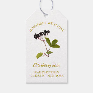 Simple Homemade Elderberry Sylt hang Märkre l Blac Presentetikett