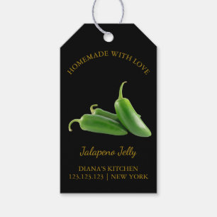 Simple Homemade Jalapeno Jelly Märkre Svart Presentetikett