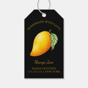 Simple Homemade Mango Sylt hang Märkre l Black Presentetikett