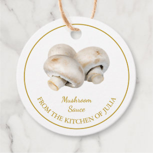 Simple Homemade Mushroom Sauce-Märkre Gåvor Etiketter
