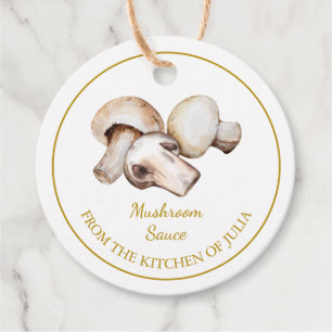 Simple Homemade Mushroom Sauce-Märkre Gåvor Etiketter