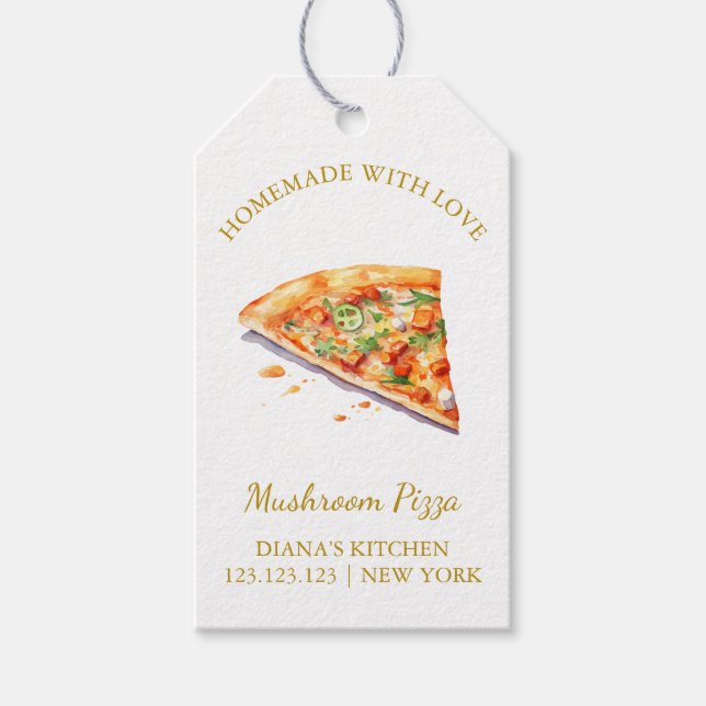 Simple Homemade Pizza hang Märkre l White Presentetikett (Framsidan)
