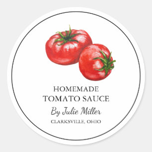 Simple Homemade Tomato Sauce-etikett Runt Klistermärke