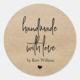 Simple Homemade with Love | Kraft Product label Runt Klistermärke