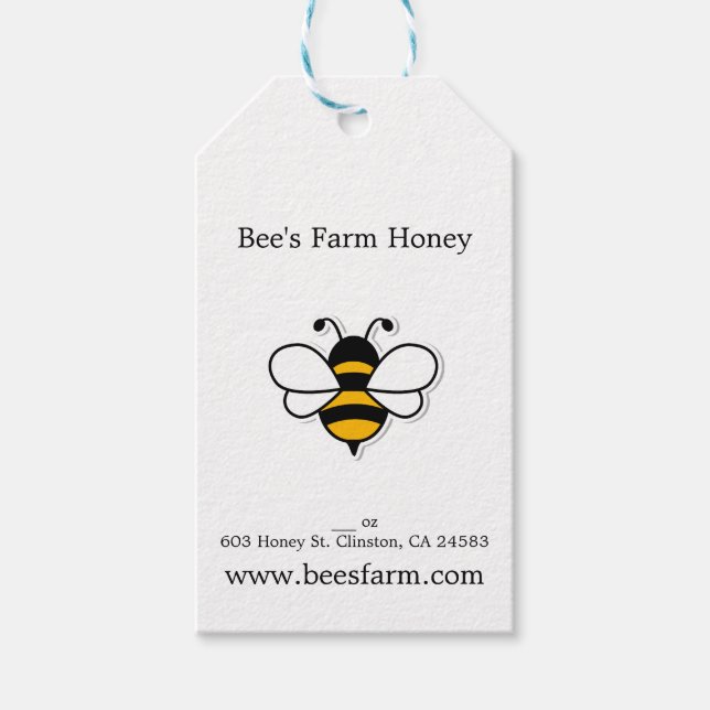 Simple Honey Farm Business Presentetikett (Framsidan)