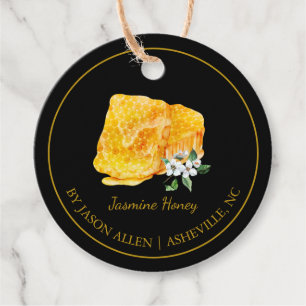 Simple Honeycomb Jasmine Infused honey Märkre Gåvor Etiketter