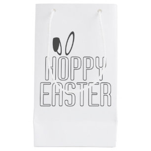 Simple Hoppy Påsk Pun Typography Gift Bag