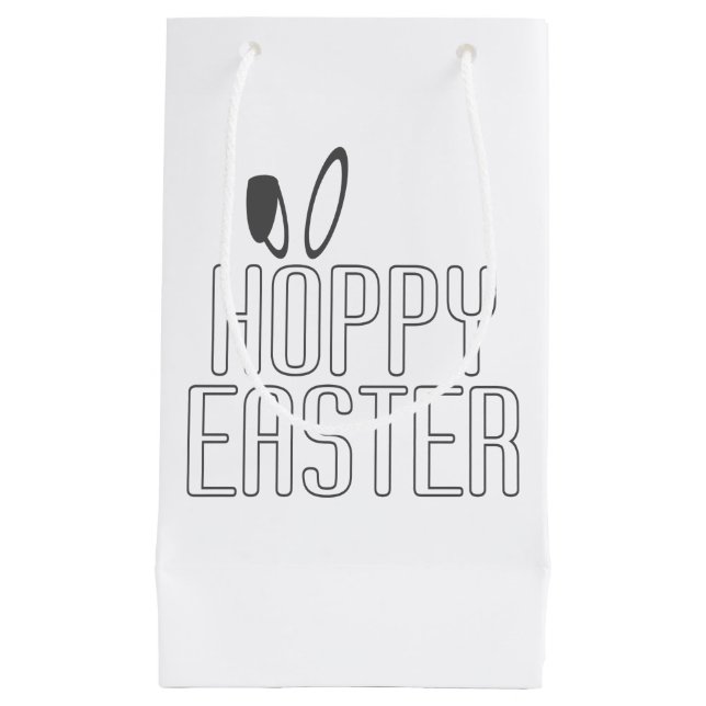 Simple Hoppy Påsk Pun Typography | Gift Bag (Framsidan)