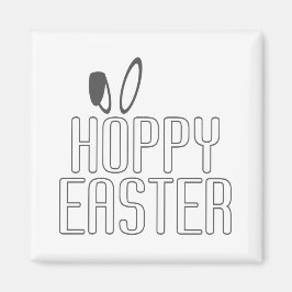 Simple Hoppy Påsk Pun Typography | Magnet