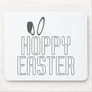 Simple Hoppy Påsk Pun Typography Mousepad Musmatta