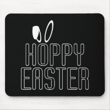 Simple Hoppy Påsk Pun Typography | Mousepad