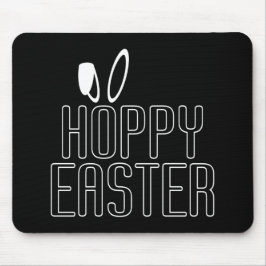 Simple Hoppy Påsk Pun Typography | Mousepad Musmatta