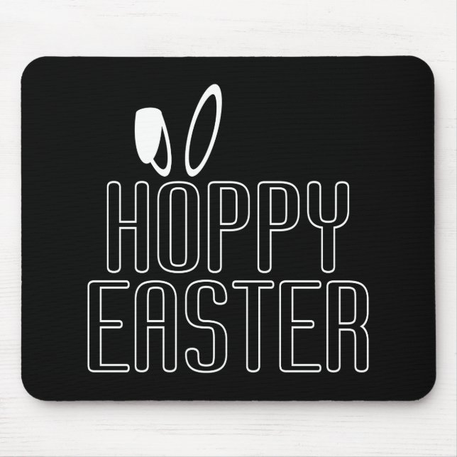 Simple Hoppy Påsk Pun Typography | Mousepad Musmatta (Framsidan)