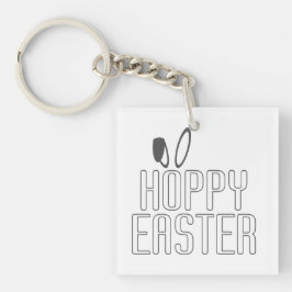 Simple Hoppy Påsk Pun Typography | Nyckelkedja