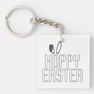 Simple Hoppy Påsk Pun Typography Nyckelkedja
