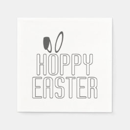 Simple Hoppy Påsk Pun Typography | Pappersservett