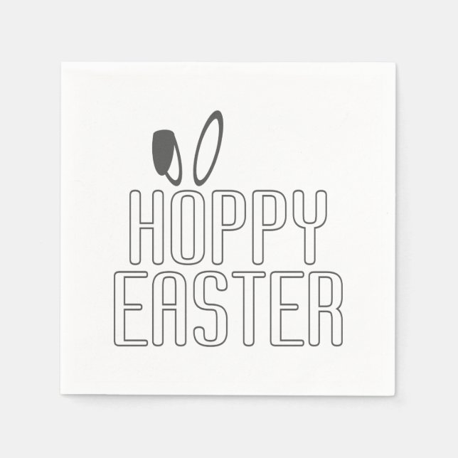 Simple Hoppy Påsk Pun Typography | Pappersservett (Framsidan)