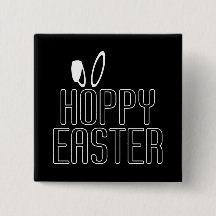 Simple Hoppy Påsk Pun Typography | PIN-knapp