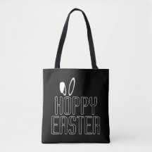 Simple Hoppy Påsk Pun Typography | Tote Bag