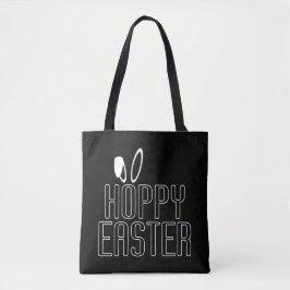 Simple Hoppy Påsk Pun Typography | Tote Bag Tygkasse